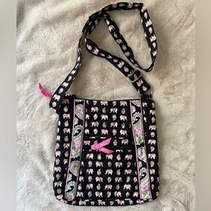 Vera Bradley Vintage Hipster Crossbody Bag Pink Elephant 🐘🩷